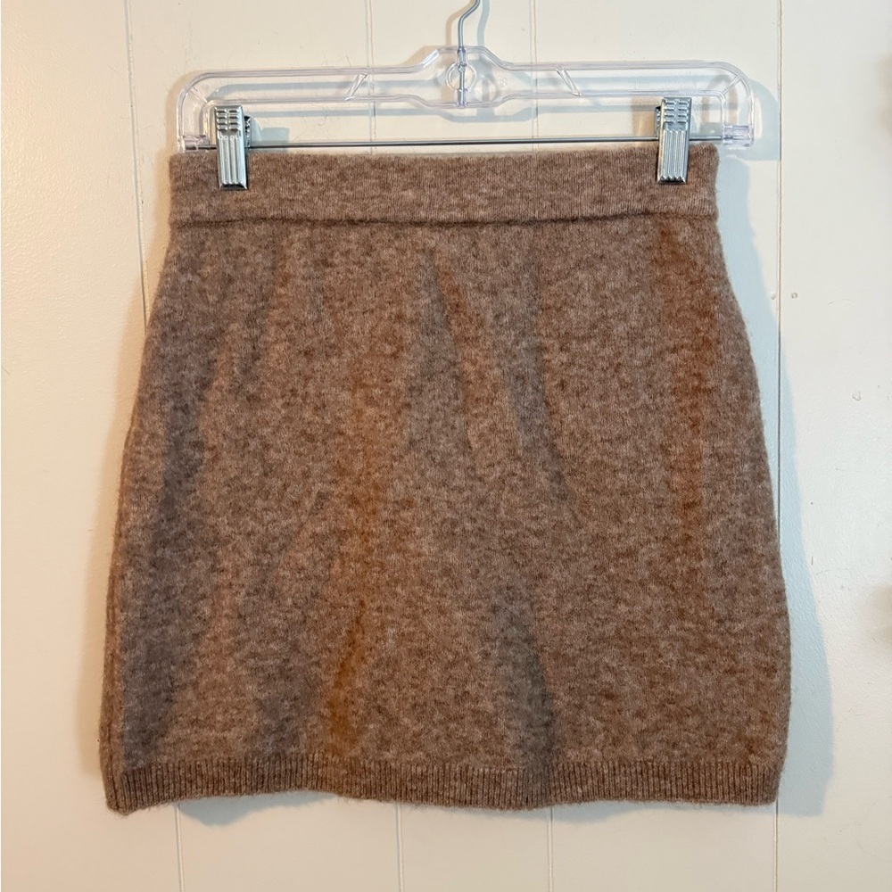 NWT Zara Oatmeal Wool Knit Sweater Skirt S Scandi Neutral Capsule Bodycon - Picture 5 of 10
